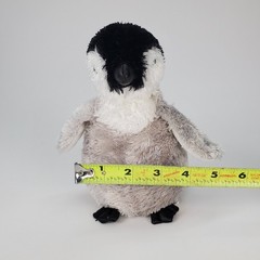 Aurora World Penguin Chick Plush Stuffed Animal Grey White Black 7 Inch