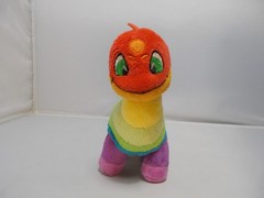 NEOPETS Series 4 2008 Rainbow Chomby Dinosaur 6″H x 8″L Plush Free S&H