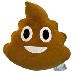 EVERYTHING EMOJI POO FACE POOP PLUSH STUFFED PILLOW CUSHION TOY 15″x14″