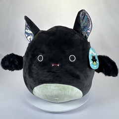 Squishmallows Bart Bat 12″ Soft Plush NWT Fuzzy Wings & Colorful Ears Pillow New
