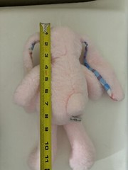 Plushible Pink Bunny Rabbit Plaid Ears Sewn Eyes Soft 14 In Easter Stuffed