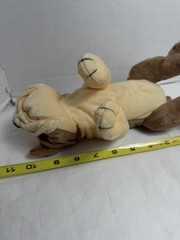 Toy Works Bulldog Puppy Dog Plush 12″ Stuffed Animal Beige Brown