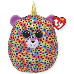 Ty Squish-A-Boo Giselle Leopard Unicorn 10″ Plush Stuffed Animal Toy New