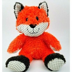 Animal Adventures Orange Plush Fox Stuff Toy Soft Cream Corduroy Sits