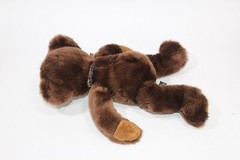 Russ Berrie Espresso Brown Plush Stuffed Teddy Bear With Checks Bow Soft Toy