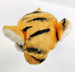 Rushton Company Sitting TIGER Plush Animal Green Eyes Atlanta Ga. VTG 50s-60s