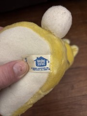 1983 Hasbro Softies Approx 12″ MUNCHER Yellow Rabbit Plush With Tag