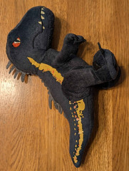 2025 Jurassic World Rebirth Black INDORAPTOR 7″ Dinosaur Plush