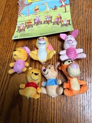 Lot Of 6 Disney Winnie The Pooh Micro Teenies 3” Plush Collectors Edition READ