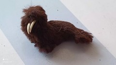 Old vintage Seal Walrus ORIGINAL FUR ANIMALS West Germany READ DESCRIPTION