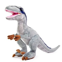 Velociraptor Dinosaur Plush – Simulation 17inch Gray Velociraptor Stuffed Ani…
