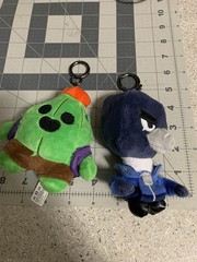 Brawl Stars X Line Friends Spike & Crow Clip-On 4″ Plush Doll Key Ring Chains