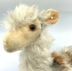 Steiff Llama Mohair Plush largest 43cm 17in ID Button 1957 -66 Vintage