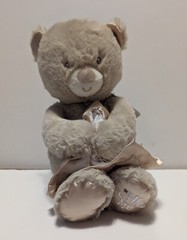New Kids Preferred Little Me Tan Bear Plush Toy Blankie Lovey Stars Satin B6