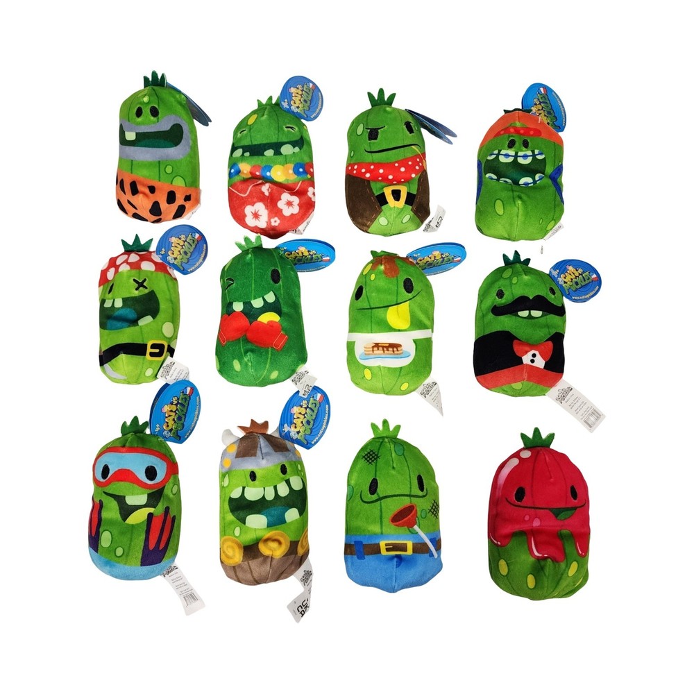 Cats Vs Pickles Plush Toy Mystery Bag Collectible Green Pickle Character Lot 12
