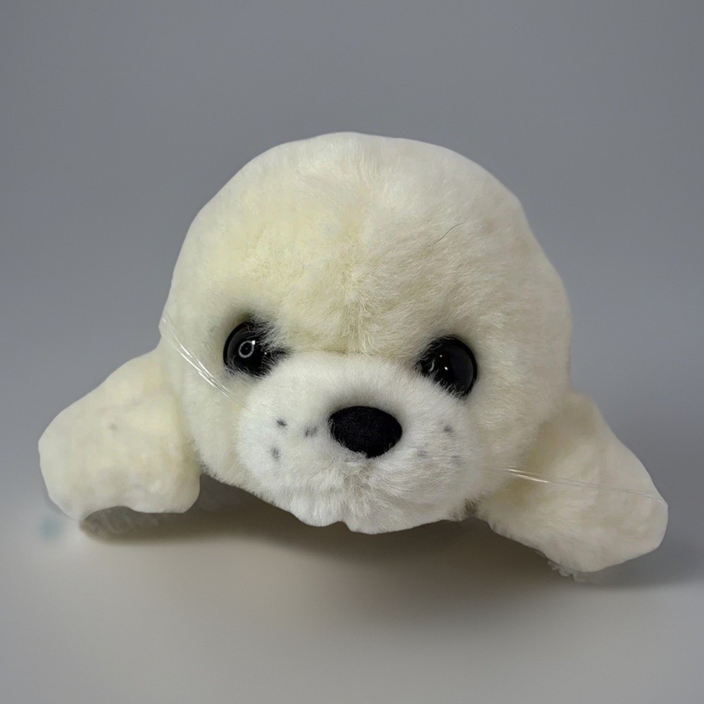Vintage White Baby Harp Seal Pup Plush by Gibson Greeting, inc. 1996