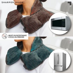 Sharper Image Heated Neck & Shoulder Wrap – 1 Count (Pack of 1), Grey