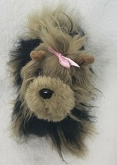 Battat Yorkie Plush Yorkshire Terrier Puppy Dog Black Brown Stuffed Animal 9″