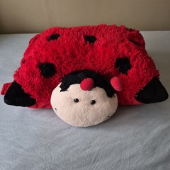 Pillow Pets Ms Ladybug 18″ Plush Stuffed Animal Red Black 2010 Retired