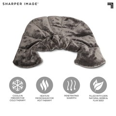 Sharper Image Heated Neck & Shoulder Wrap – 1 Count (Pack of 1), Grey