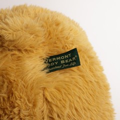 Vermont Teddy Bear 20″ Golden Brown World’s Softest Bear Brown Eyes Ivory Bow