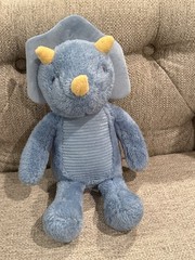 New Cloud Island Dino Plush Stuffed Animal Triceratops Soft Cuddle Boy Blue