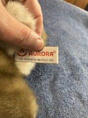 Aurora Flopsies Mini Hares Bunny Rabbit Floppy Bean Bag Bottom Tag