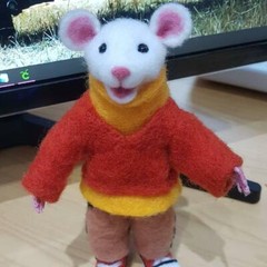 Needle Felted Mouse , Handmade Wool Mouse, Handmade Gift