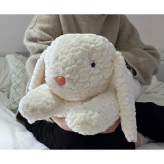 Hofun4U Rabbit Plush Pillow, Stuffed Animal, 47 inch, White