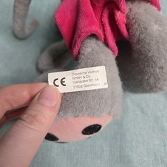 Diddl Mouse Plush Stuffed Animal, Small, Good Condition, Small Imperfection