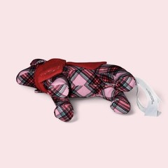Vintage Pink Victoria’s Secret plaid dog plush toy