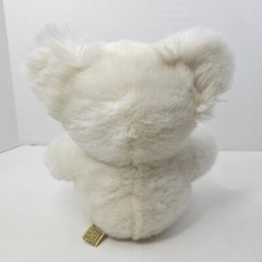Vintage 1987 Applause Koala Plush White Red Hearts Bow Paws Ears Stuffed Animal