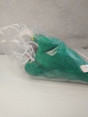 New Vintage Jinglesaurus Christmas Green Dinosaur Plush Santa Hat Scarf 7″ Seald