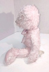 American Greeting Fuzzy & Cuddly Pink Teddy Bear With Pink & Brown Bow 12″