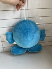 Vintage Blue Smiley Happy Face Emoji Plush Hanging Loop 1996 7.5″ DGE Corp