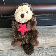 Wild Republic Otter with Red Star Starfish Sea Otter Plush 10″