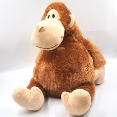 Gund Stuffed Animal Big Bellee Monkey huggable 19” brown soft ape gorilla Large