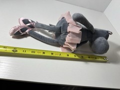 Retired Jellycat Dancing Darcey Hippo Ballerina Plush Gray And Pink