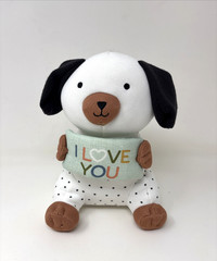 Pillowfort I LOVE YOU Puppy Dog Target Pillow Plush Stuffed Toy Polka Dot 8″