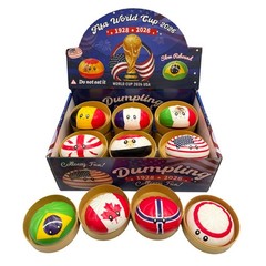 Full Box Popular Dumpling Squishy World Flag Mystery Soft Squeeze Toy