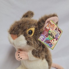1998 Wild Republic Jerboa Tan Beige White Rodent Mouse Stuffed Animal Plush 9″