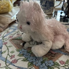 Ganz Webkinz Pink and White Cat Plush HM189 No Code Kitty Stuffed Animal