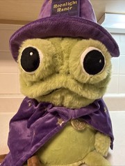 Moonlight Manor Frog Wizard Plush Green/Purple Halloween With Tags