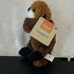 Wild Republic Huggers Brown Otter Wrist Snap Bracelet Plush Toy Animal NEW