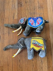 Ringling Bros Barnum Bailey Elephant Plush Lot King Tusk + 126th Circus 2pc