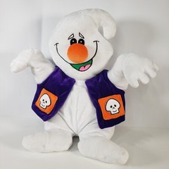 Commonwealth White Ghost Plush Purple Vest Stuffed Toy Halloween Happy Hunters