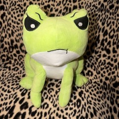 Punk Plush Animal HOPPER THE ANGRY FROG With Attitude Plush Medium (14 in)