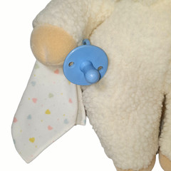 Vintage 1985 Matchbox Need a Littles Lamb Sheep Pacifier Bare Bottom Plush 13”