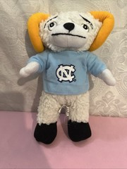 PLUSH DOLL FIGURE UNC TARHEELS SMALL COLLEGE MASCOT RAM STUFFED ANIMAL TOY