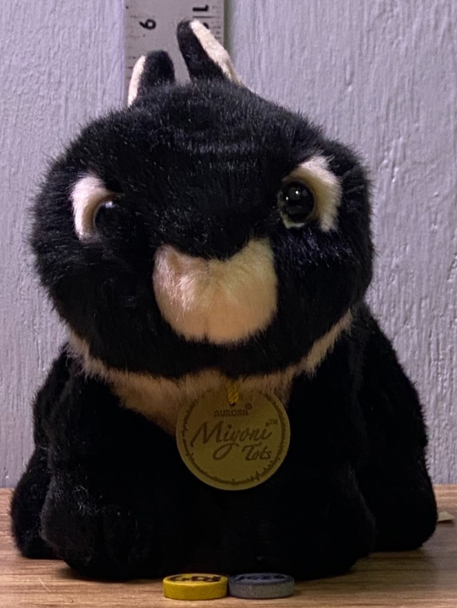 Aurora Miyoni Tots 7.5″ Black Netherland Dwarf Bunny Plush -GDJ-A-1112